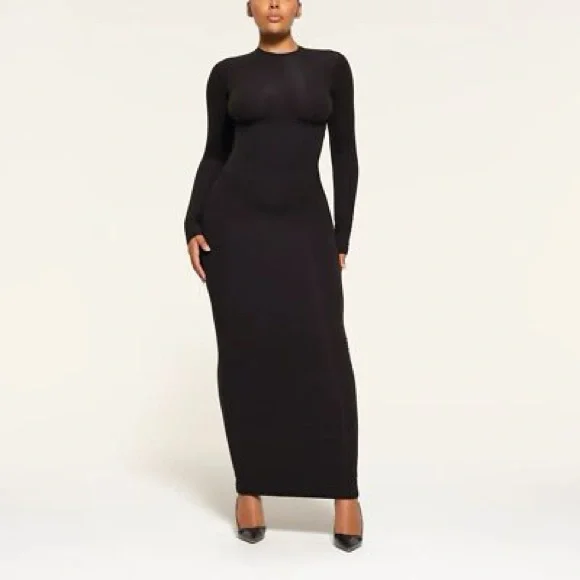skims fits everybody maxi dress Fallyn Ribbed Sweater Midi Dress main image 0